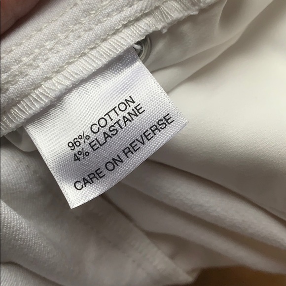 St. John White Stretch Studded & Cropped Jeans 14 - Picture 5 of 8